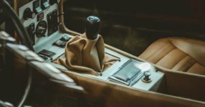 Light Brown Middleconsole and Interior from an Oldtimer