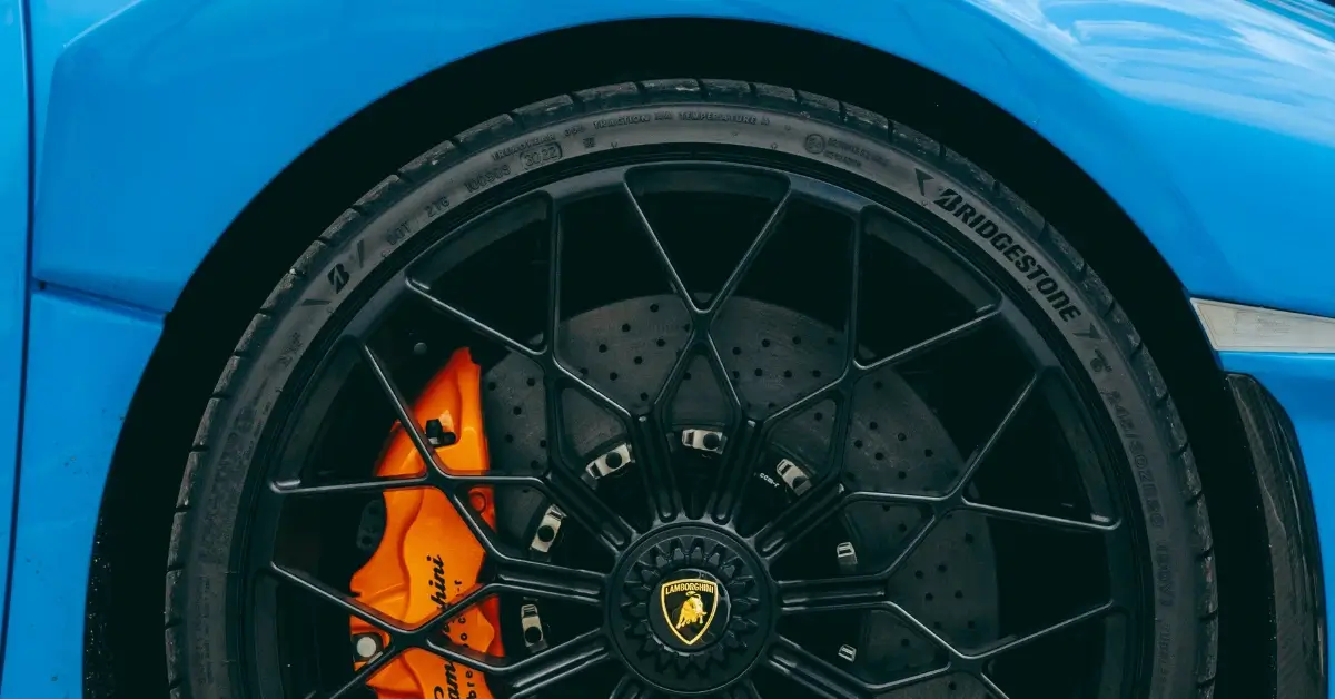 A Summer Tire on a Lamborghini RIm