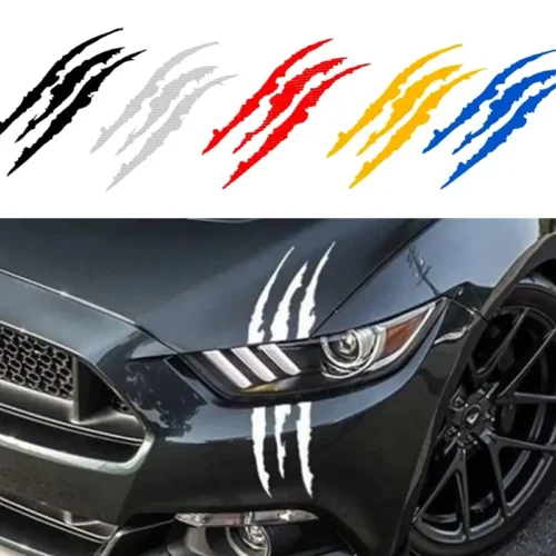 Monster Claw Scratch on a Car in different Colors