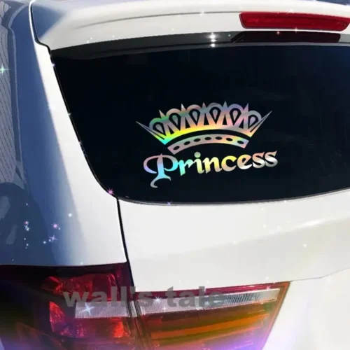 Princess Car Decal on a Rearwindow
