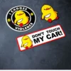 Three Cute Car Stickers "Duck with Knife"