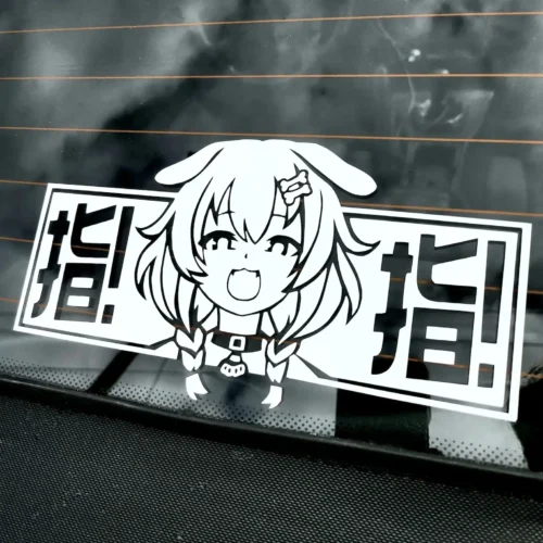 Anime Car Decal "Laughing Girl"